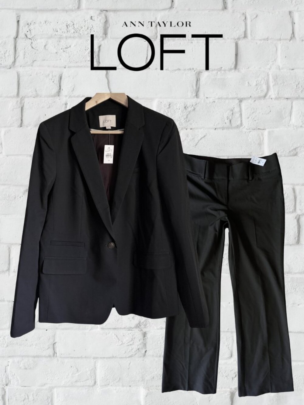 Ann Taylor LOFT NWT - Black Suit Set Blazer Pants - Size 10